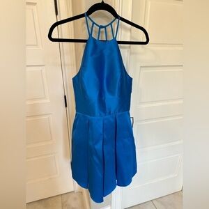 NEW B. Darlin Fit & Flare Blue Mini Dress Junior Size 9/10 HOCO Prom Rush Dance